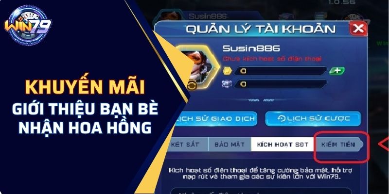 Khuyến mãi WIN79 giới thiệu bạn bè nhận hoa hồng hấp dẫn