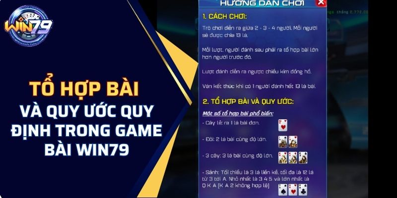 Tổ hợp bài và quy ước quy định trong game bài WIN79