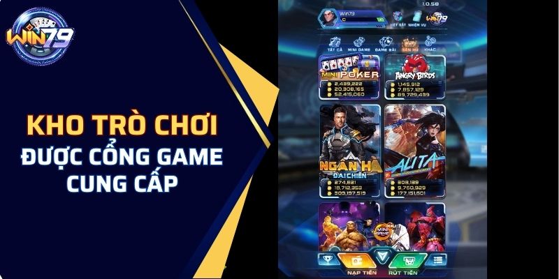 Tổng quan kho trò chơi được cổng game cung cấp